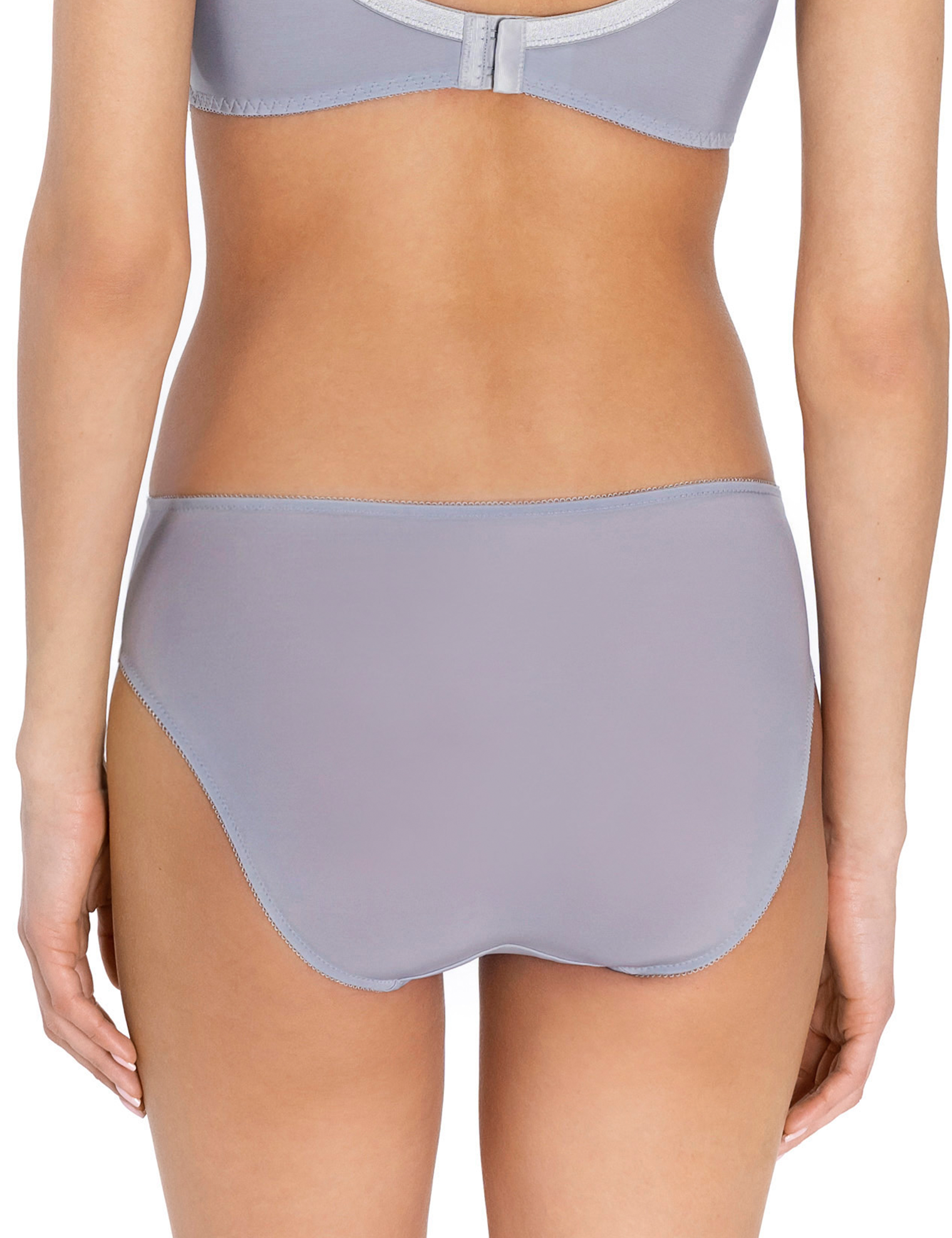 Lauma, Grey Mid Waist Panty, On Model Back, 37L52