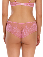 Lauma, Pink Mid Waist Lace Shorts, On Model Back, 39L70