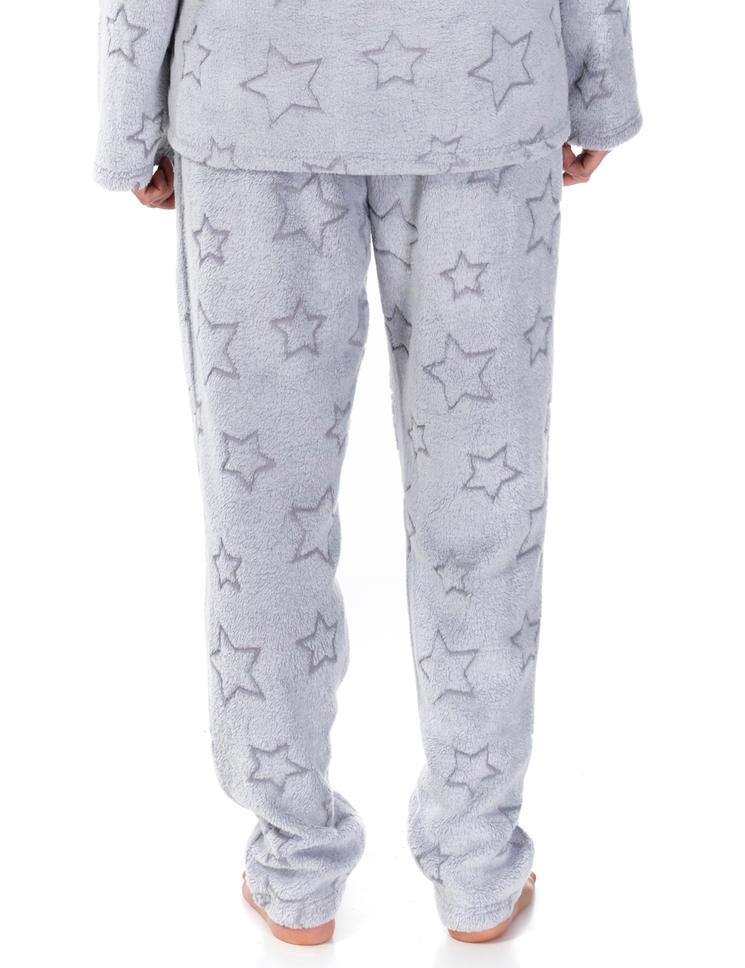 Lauma, Light Grey Fleece Pyjama Pants, On Model Back, 72D58