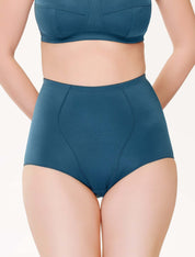 Lauma, Blue High Waist Panties, On Model Front, 01851