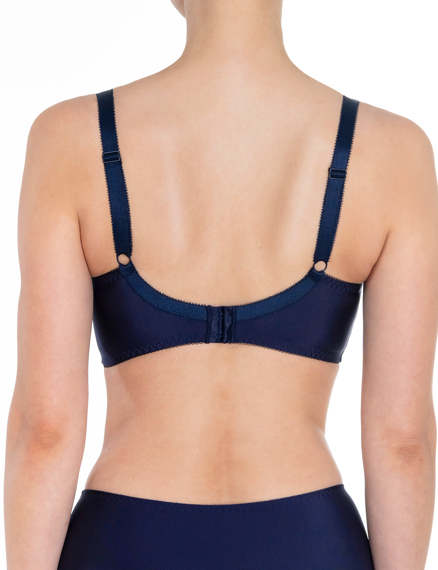 Lauma, Navy Blue Underwired Non-padded Bra, On Model Back, 01K20