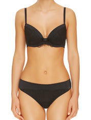 Lauma, Dark Blue Push Up Bra, On Model Front, 02H11