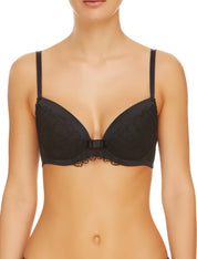 Lauma, Dark Blue Push Up Bra, On Model Front, 02H11