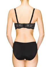 Lauma, Black Lace Balconette Bra, On Model Back, 08J30