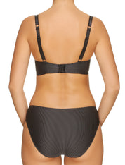 Lauma, Black Underwired Half-padded Bra, On Model Back, 09H40