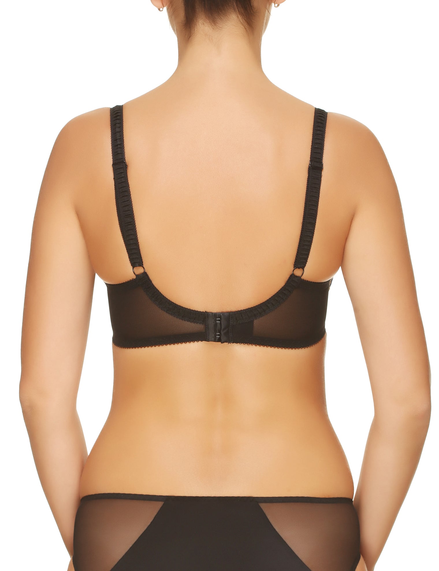 Lauma, Black Underwired Padded Bra, On Model Back, 17H40