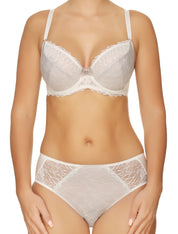 Lauma, Ivory Underwired Half-padded Bra, On Model Front, 23H40