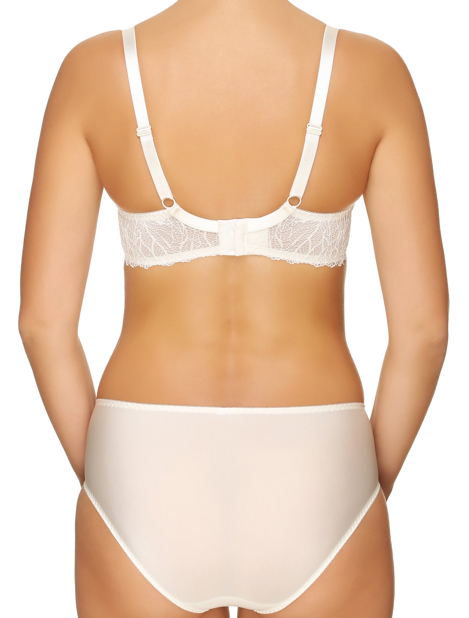 Lauma, Ivory Underwired Half-padded Bra, On Model Back, 23H40