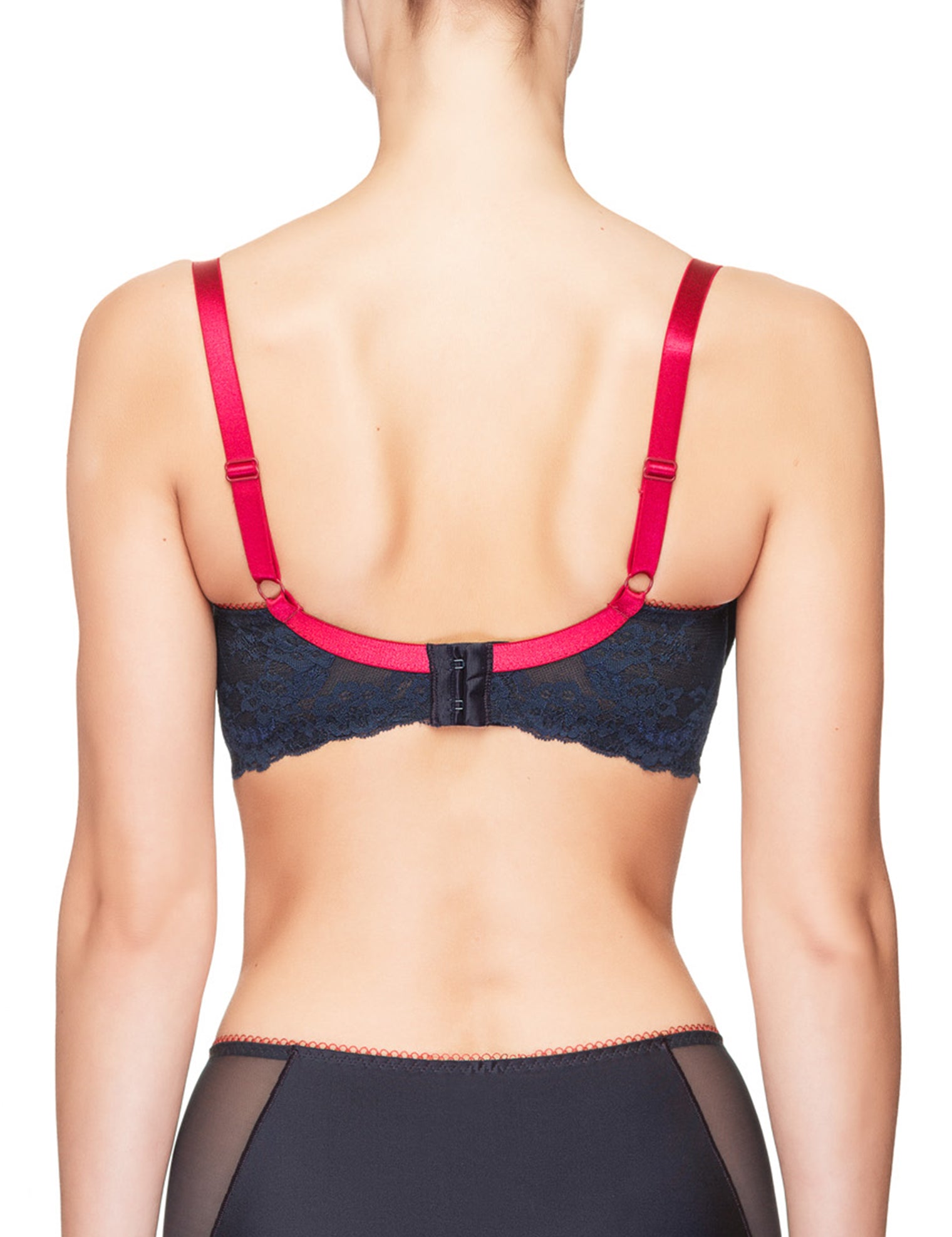 Lauma, Blue Half Padded Bra, On Model Back, 38H40