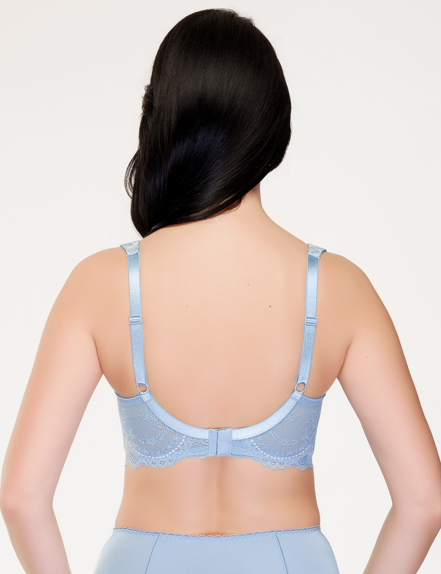 Lauma, Light Blue Non-padded Underwired Bra, On Model Back, 38J20