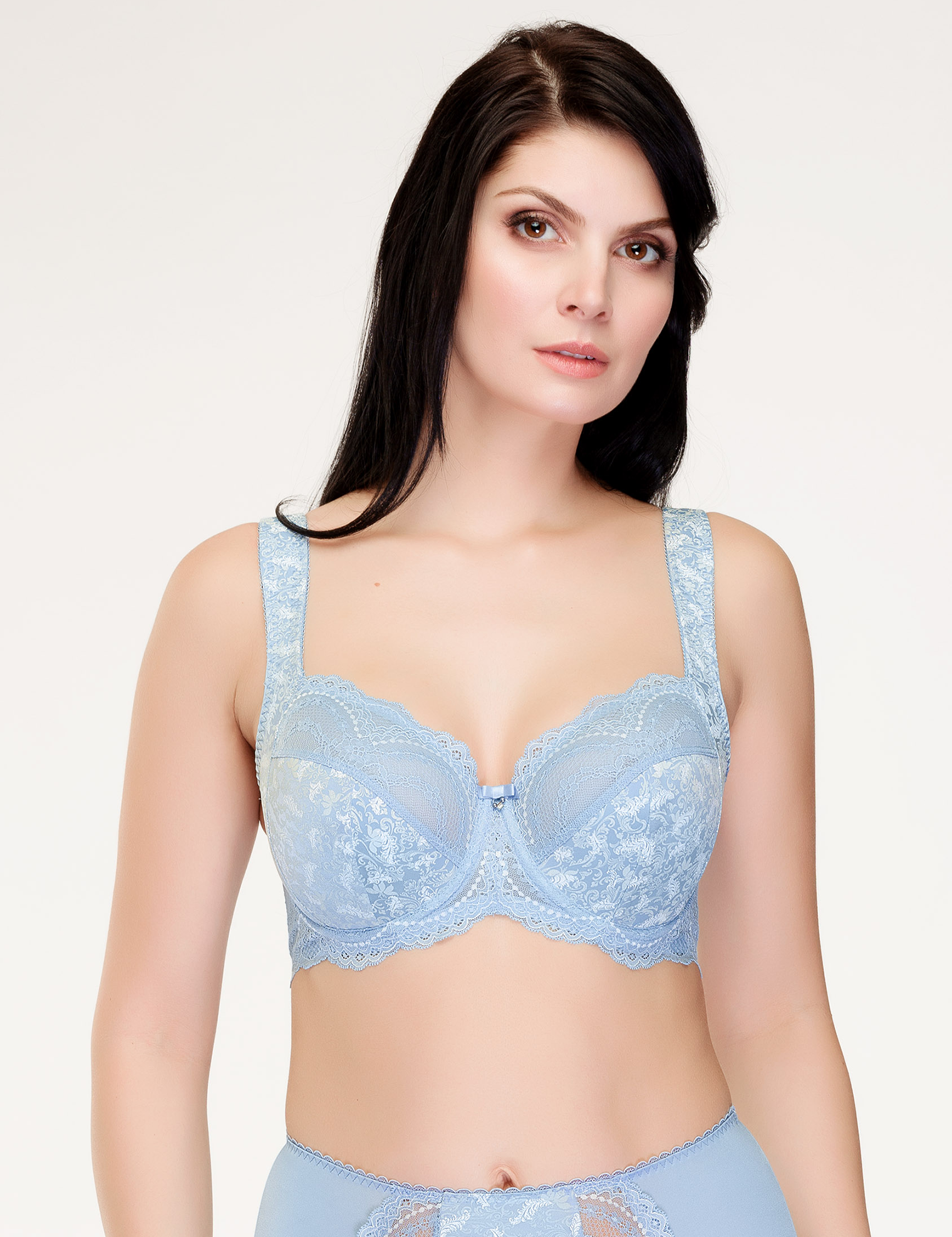 Lauma, Light Blue Non-padded Underwired Bra, On Model Front, 38J20