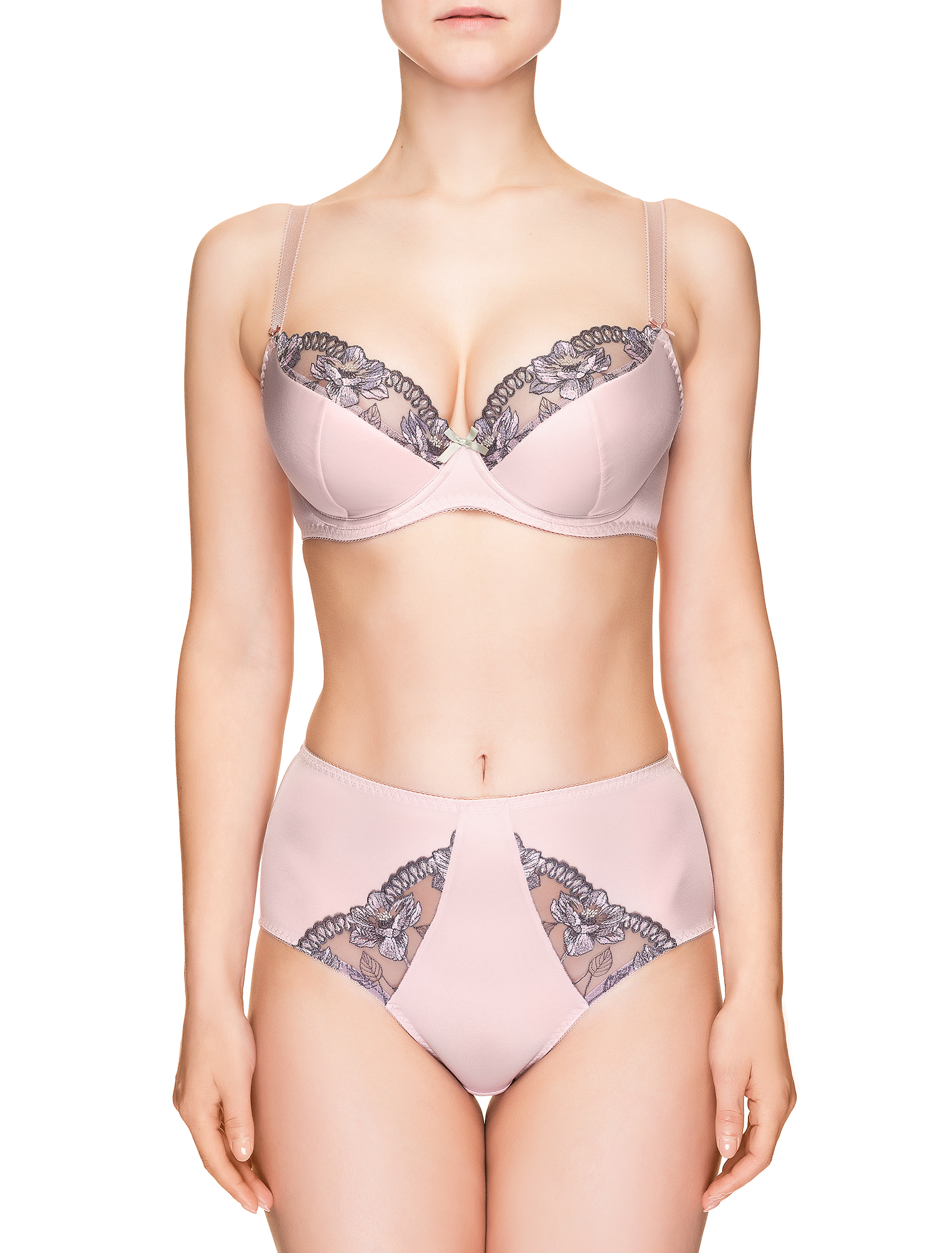 Lauma, Pink High Waist Panties, On Model Front, 44H51