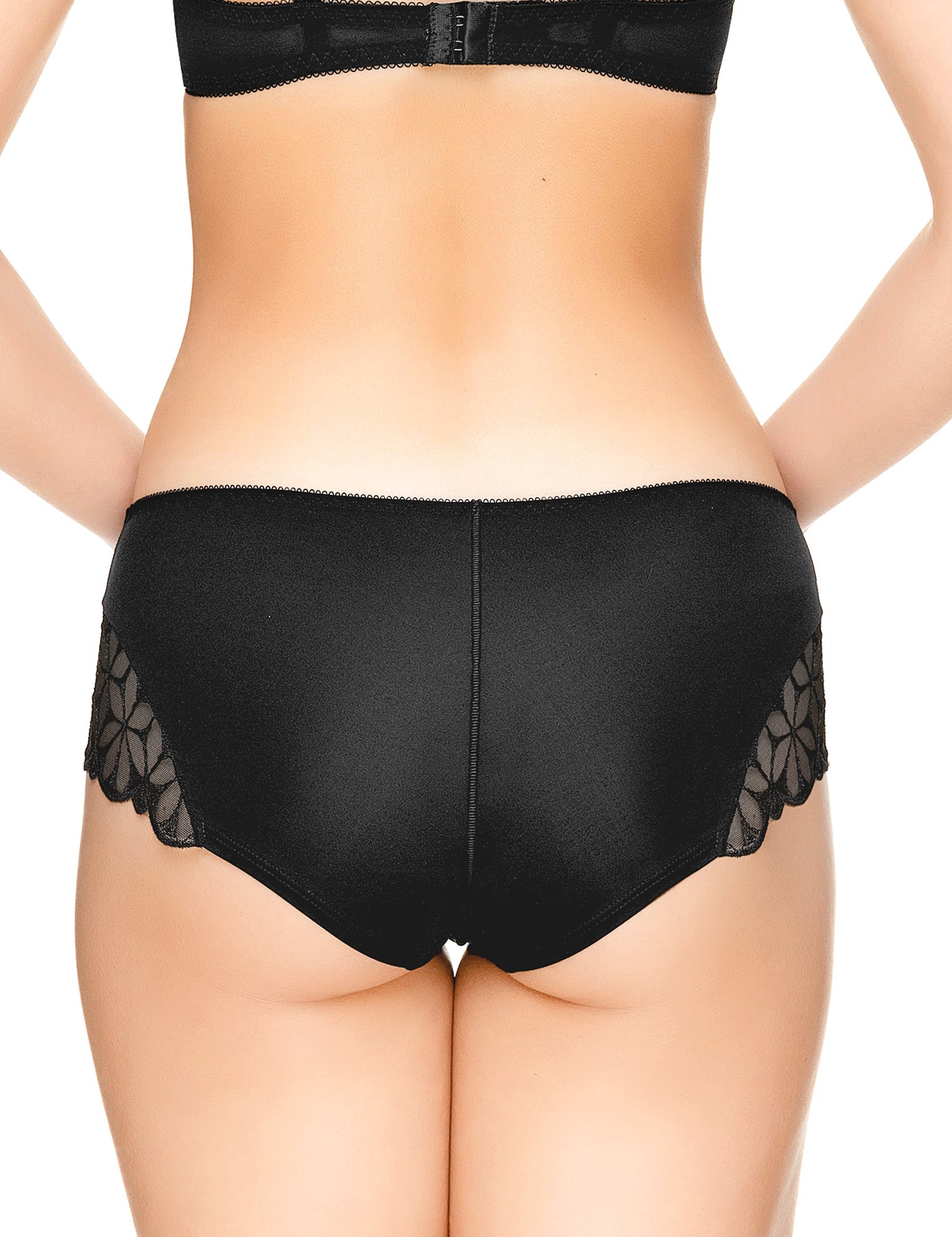 Lauma, Black Shorts Panties, On Model Back, 48J70