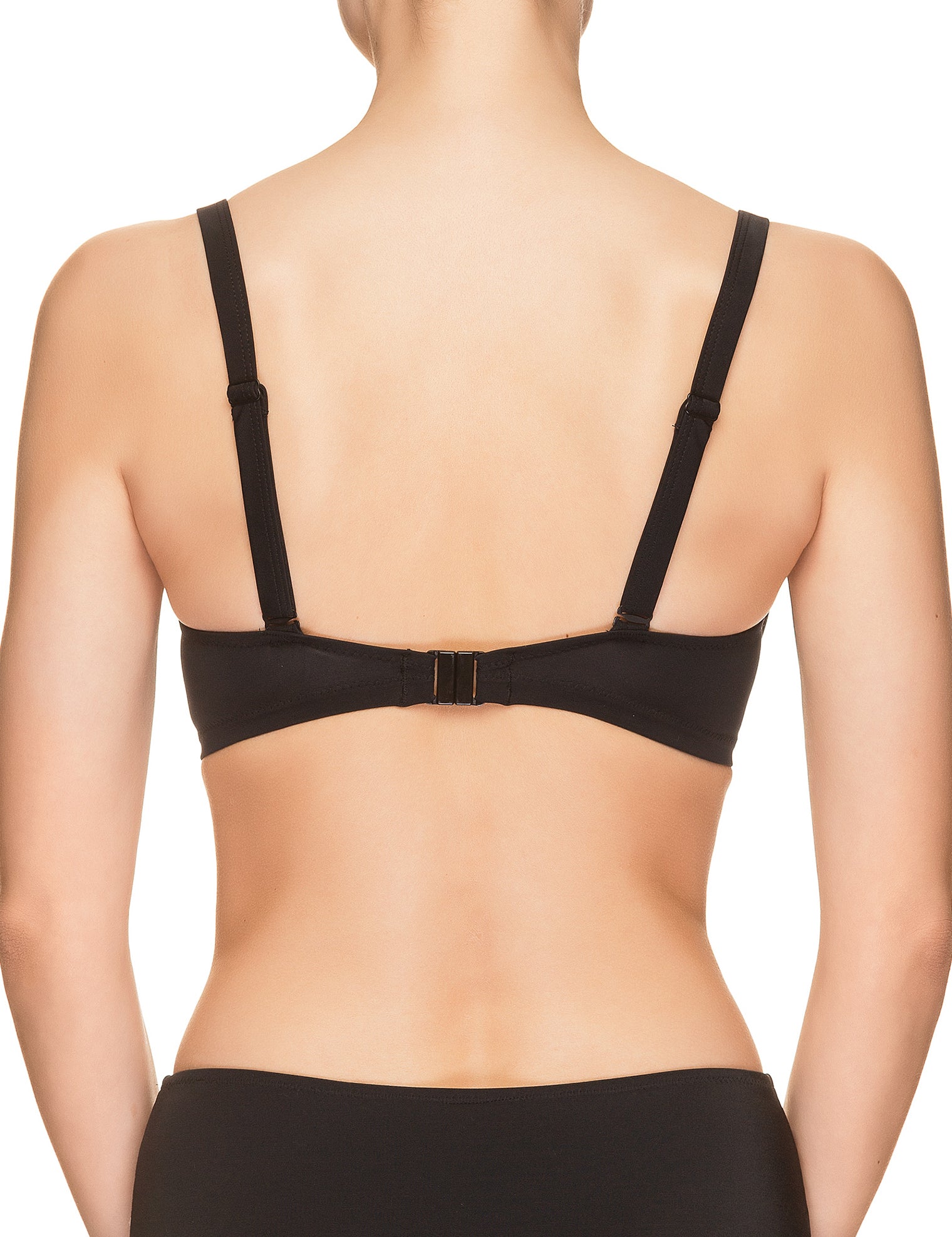 Lauma, Black Swimwear Bikini Top, On Model Back, 62H20