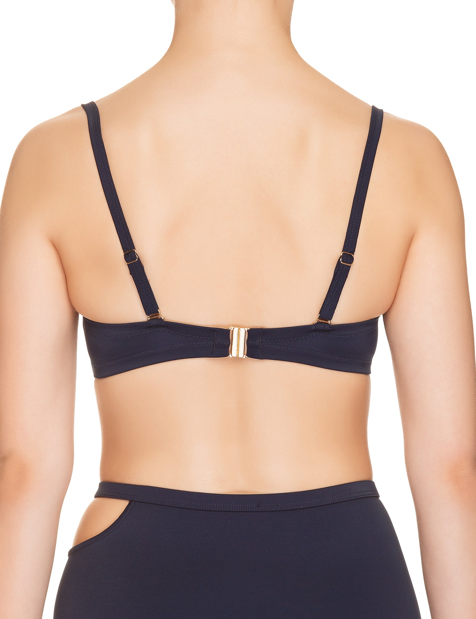 Lauma, Blue Bandeau Bikini Top, On Model Back, 70H30