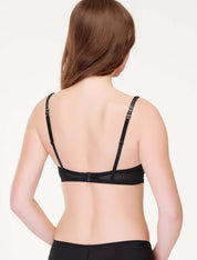 Lauma, Black Moulded Push-up Bra, On Model Back, 70J35