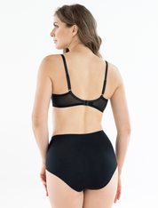 Lauma, Black High Waist Panties, On Model Back, 72F51