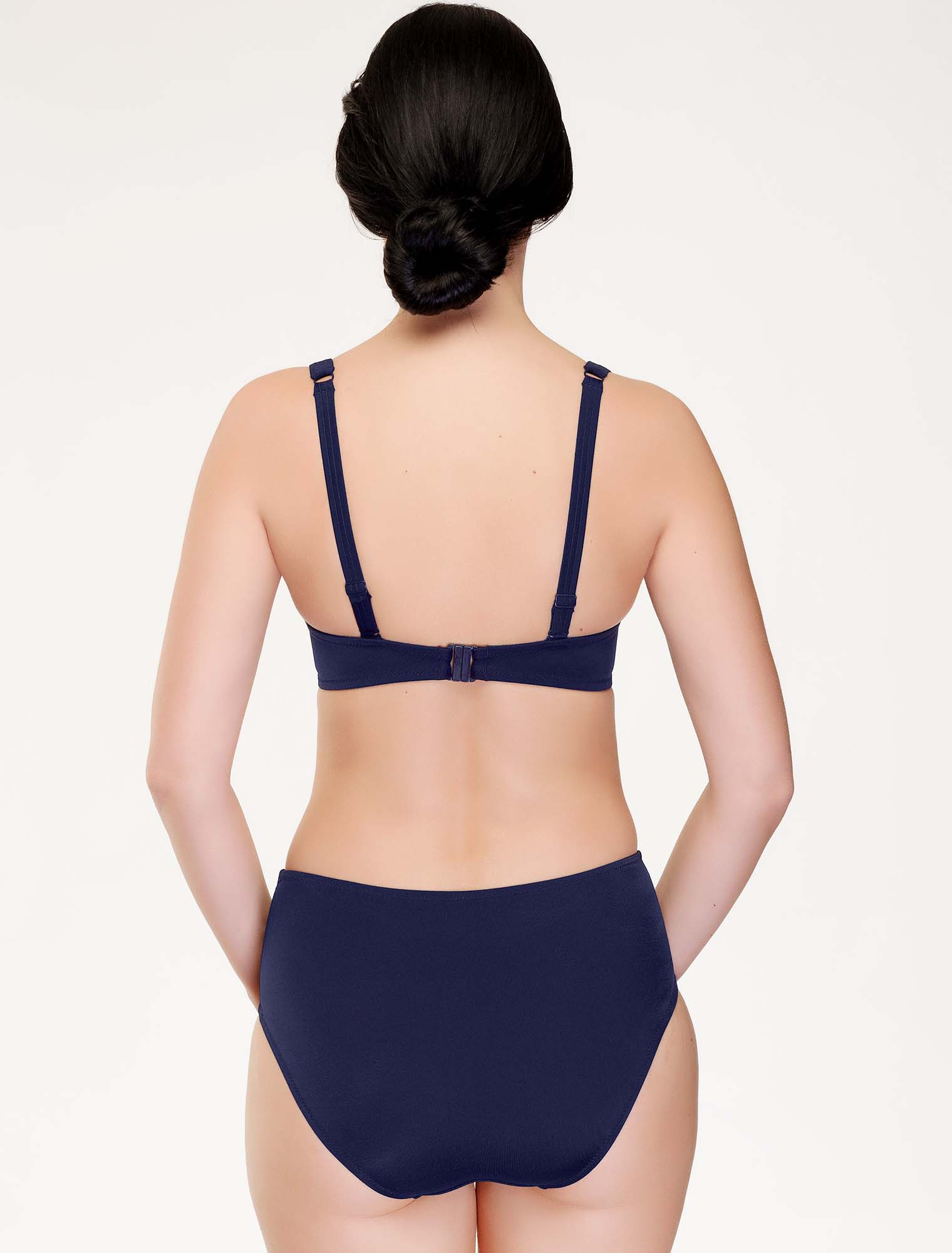 Lauma, Blue High Waist Bikini Panties, On Model Back, 75J51