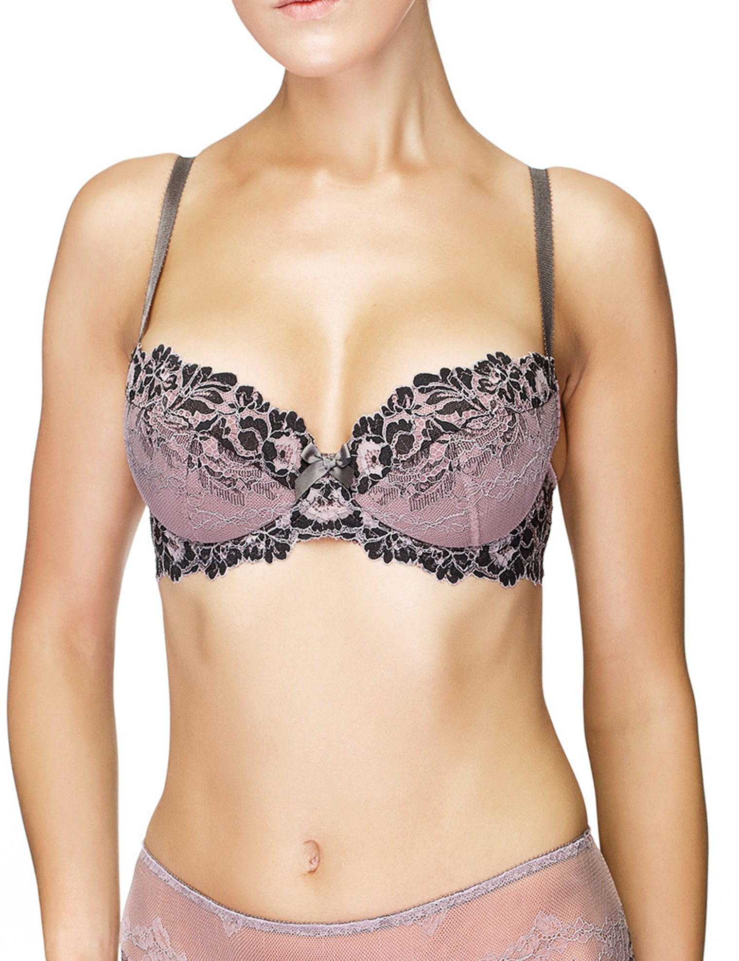 Lauma, Violet Lace Push Up Bra, On Model Front, 78H15