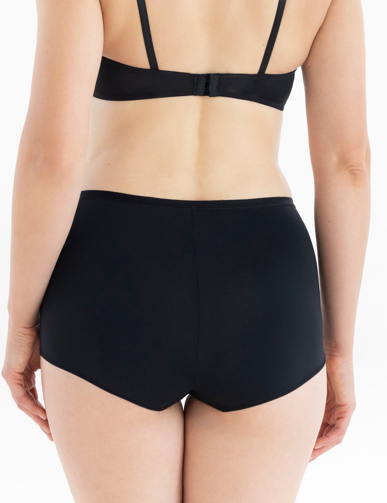 Lauma, Black High Waist Panties, On Model Back, 94J51