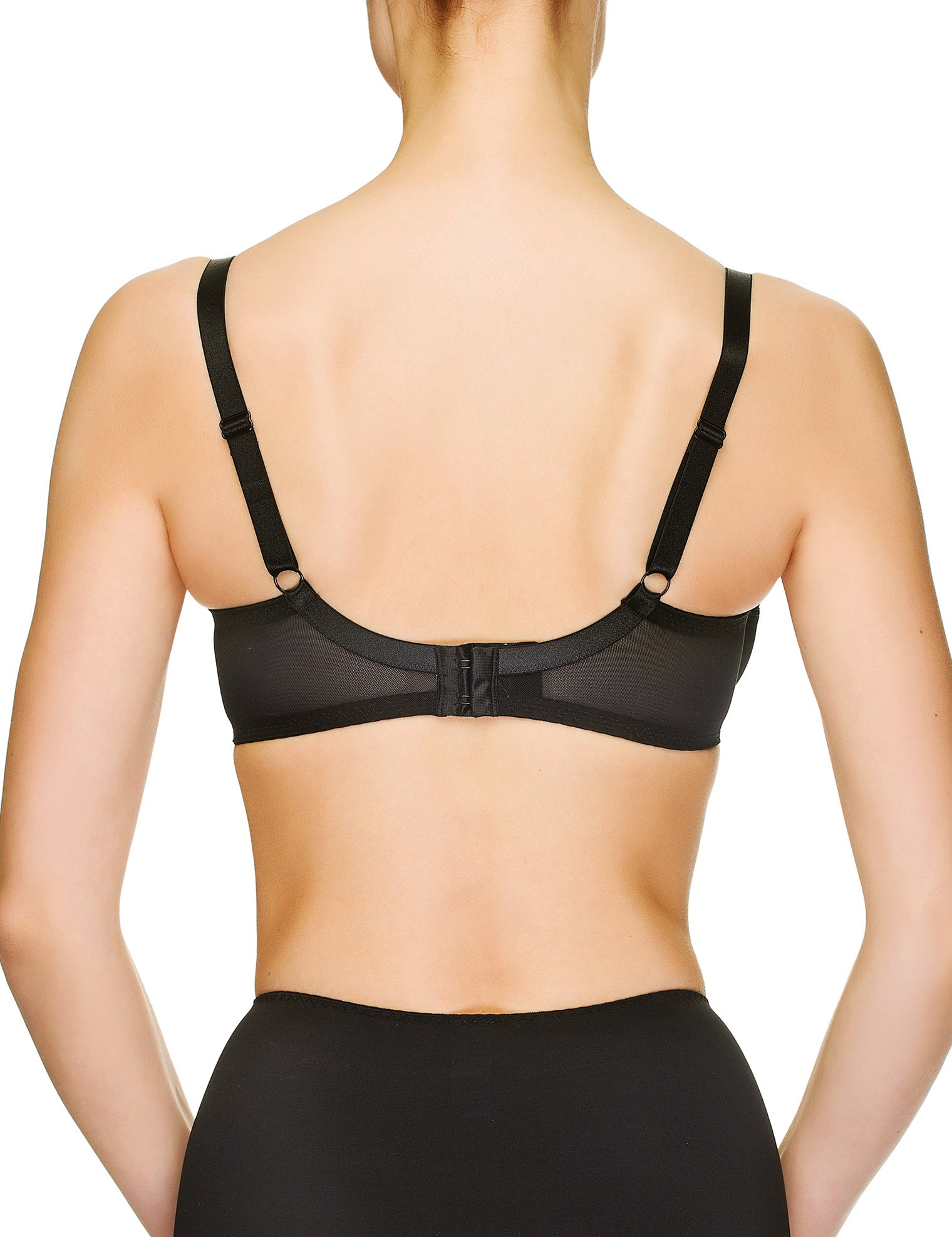 Lauma, Black Underwired Bra, On Model Back, 97H20