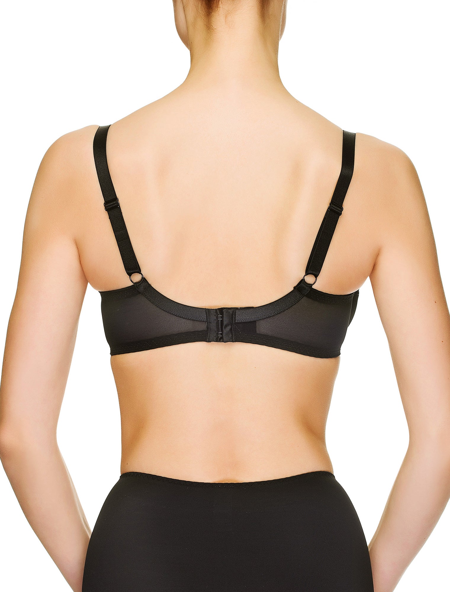 Lauma, Black Underwired Bra, On Model Back, 97H20
