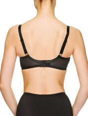 Lauma, Black Underwired Bra, On Model Back, 97H20