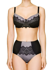 Lauma, Black Underwired Bra, On Model Front, 97H20